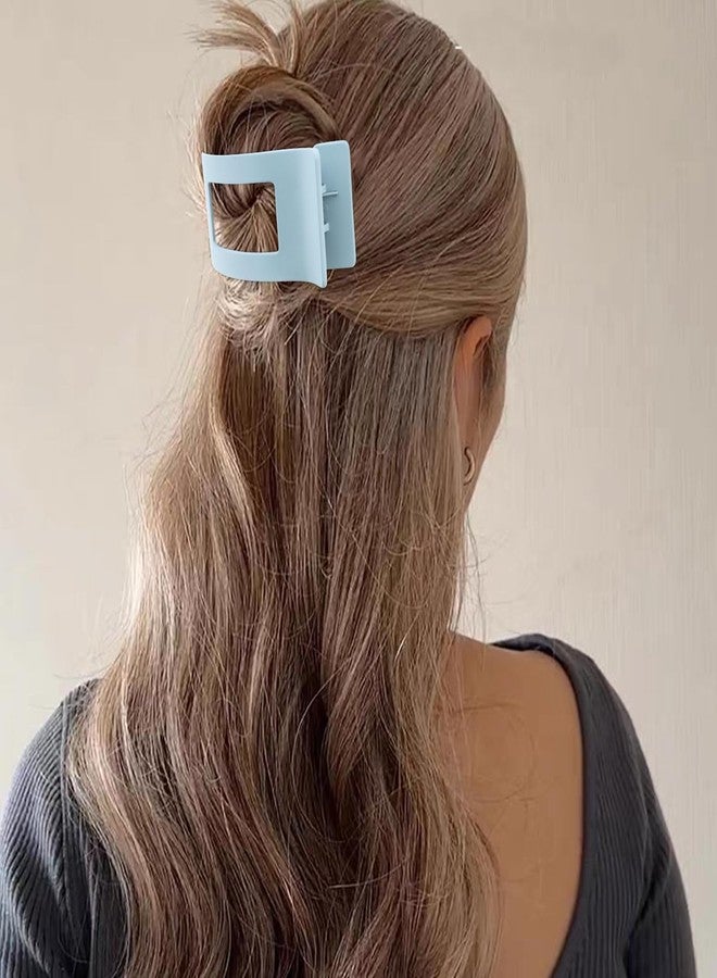 Velscrun Flat Hair Clips for Women Girls, Blue Gray Lay Flat Claw Clips, Strong Hold Large Side Hair Clip All Hair Types, French Duck Billed Non Slip Grip Daily Styling Hair Jaw Claw Clip - Image 3